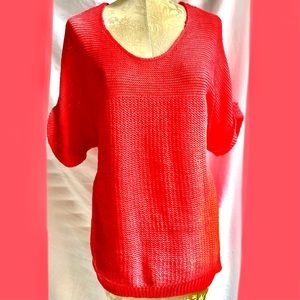 Dressbarn Coral Short Sleeve Sweater